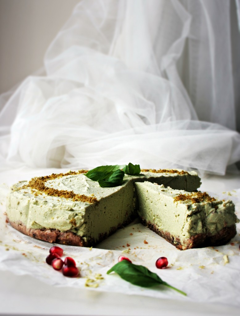 Cheesecake vegan tofucake basilico lime limone