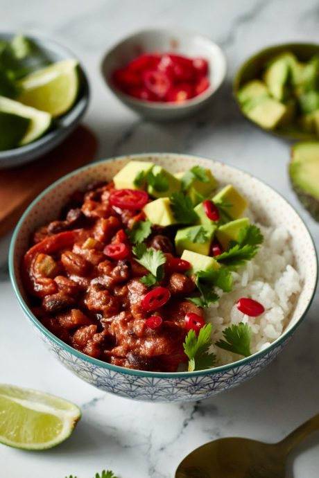 chili vegan fagioli cioccolato  sin carne