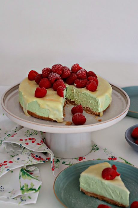 cheesecake vegan al pandan e cocco