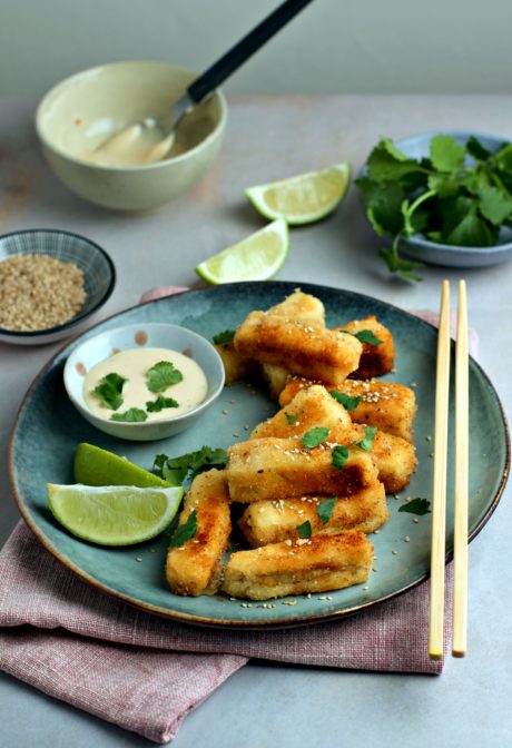 Bastoncini di tofu croccante