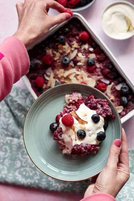 porridge al forno microonde frutta