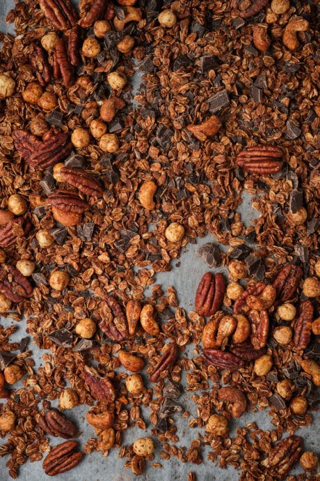 granola al cioccolato frutta secca