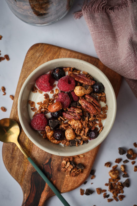 granola al cioccolato frutta secca