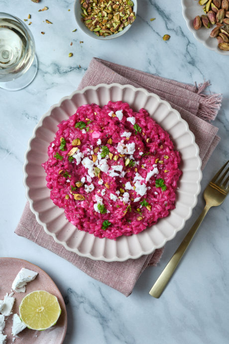 risotto rosa alla barbabietola ricetta vegan