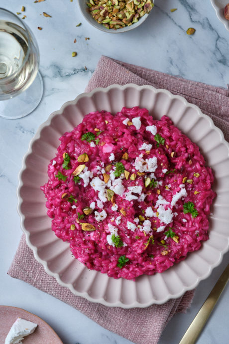 risotto rosa alla barbabietola ricetta vegan